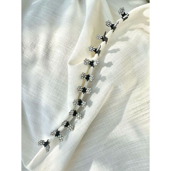 Set of 12 rhinestone flower petite hair clips - Picture 1 of 3